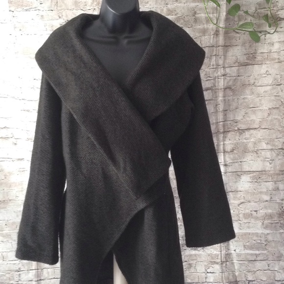 Explosion London tweed shawl collar wool coat - Picture 4 of 8